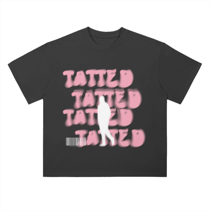 Digitally Tatted Faded Drop Shoulder T-Shirt
