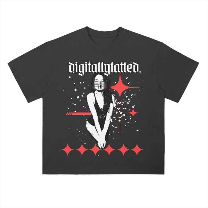 Digitally Tatted Malfunction Drop Shoulder T-Shirt