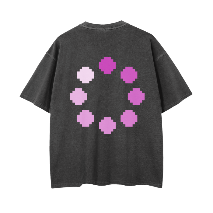 Digitally Tatted Buffer Vintage Wash Drop Shoulder T-Shirt