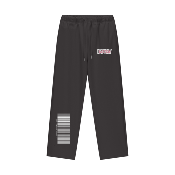 Digitally Tatted Fade Fleece Lined Straight Leg Pants