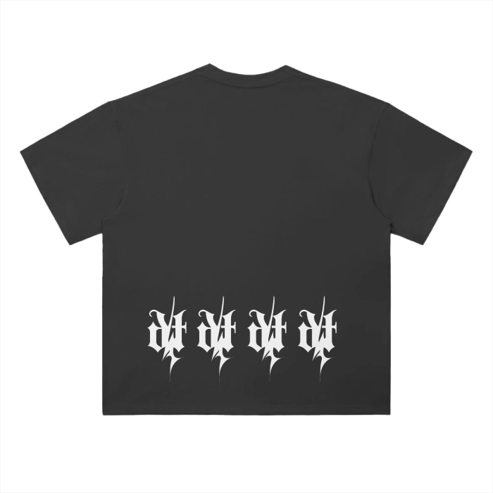 Digitally Tatted Glitch Drop Shoulder T-Shirt